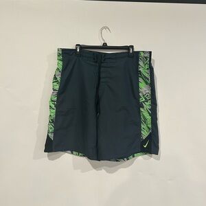 Nike Dark Green and Black Shorts